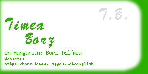 timea borz business card